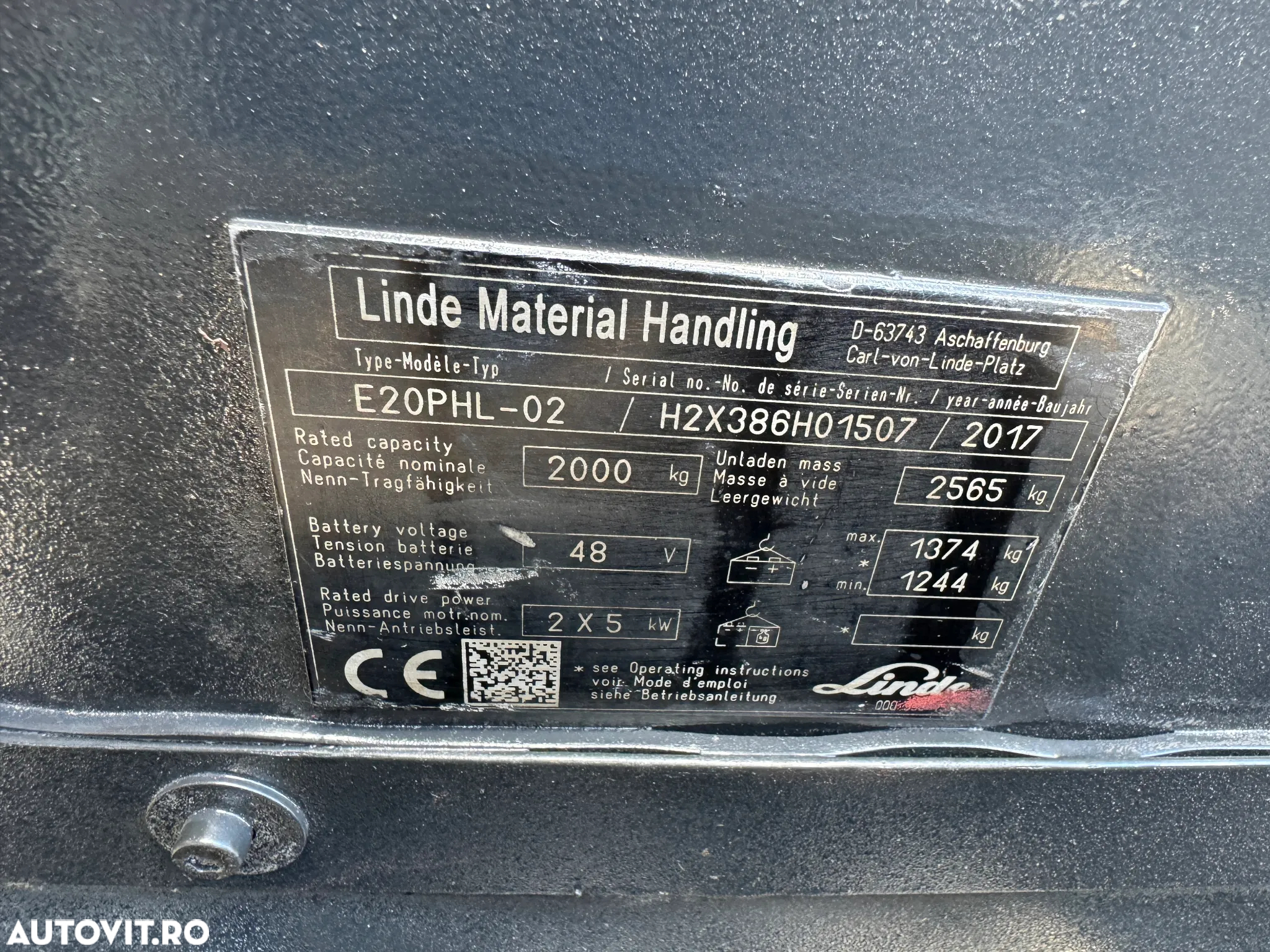 Linde E20, ELECTROSTIVUITOR, CATARG DUPLEX - 8