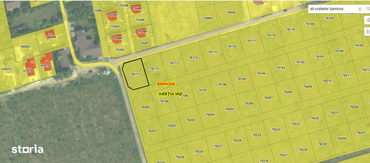 Teren 557 mp intravilan Visan Barnova ,Str.dealul Craitelor,utilitati - Imagine principală: 1/3