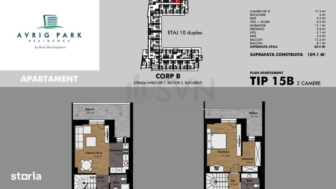 DIRECT DEZVOLTATOR I AVRIG RESIDENCE I 2 CAMERE DUPLEX - Imagine principală: 5/13