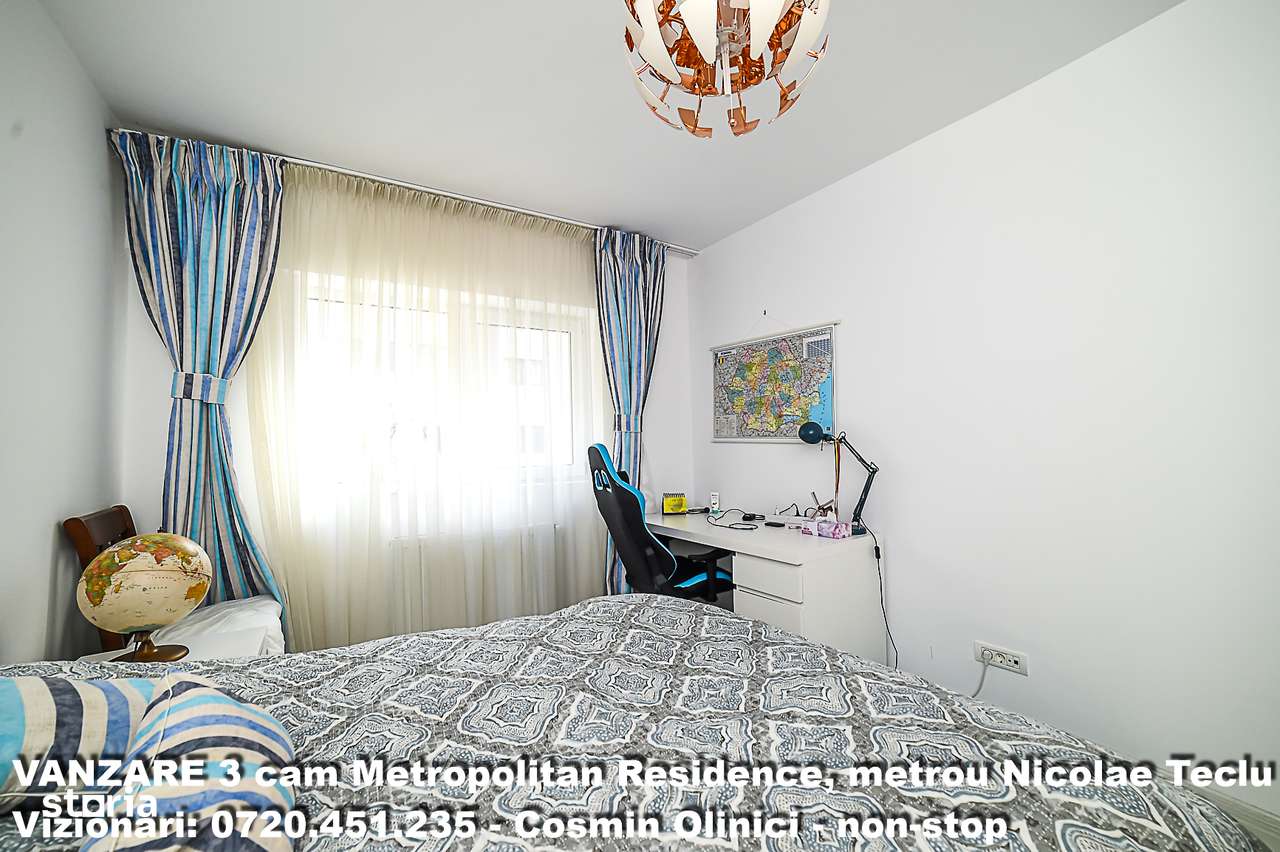 Vanzare 3 camere Metropolitan Residence, 90mp, et. 3, metrou N. Teclu-13