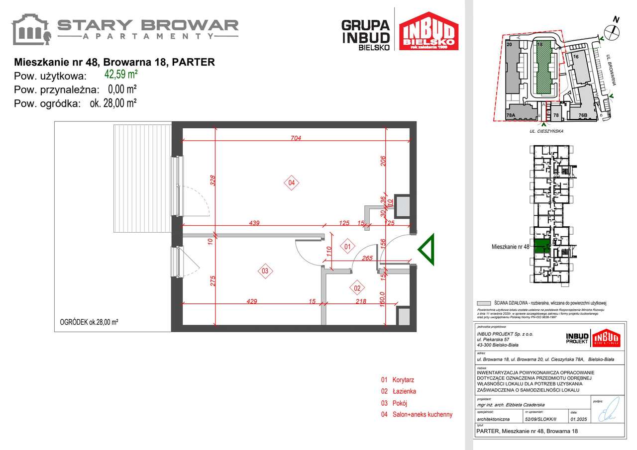 Stary Browar | mieszkanie 2-pok. | C_48 - Pełny obrazek: 2/7