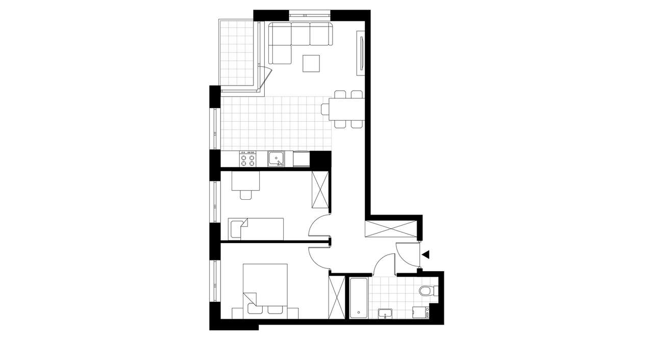 3-pokojowe mieszkanie 57m2 + balkon Bez Prowizji - Pełny obrazek: 2/7