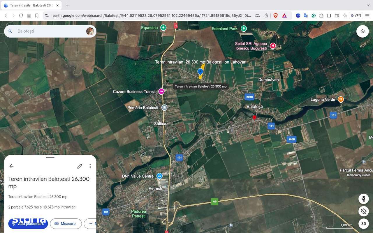 Teren intravilan 26.300 mp Saftica Balotesti - PUZ în lucru-10