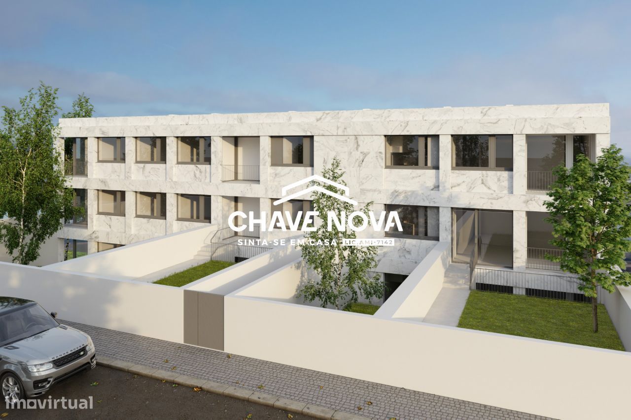 Apartamento T3 novo com terraço e jardim para venda em S. João de Vêr