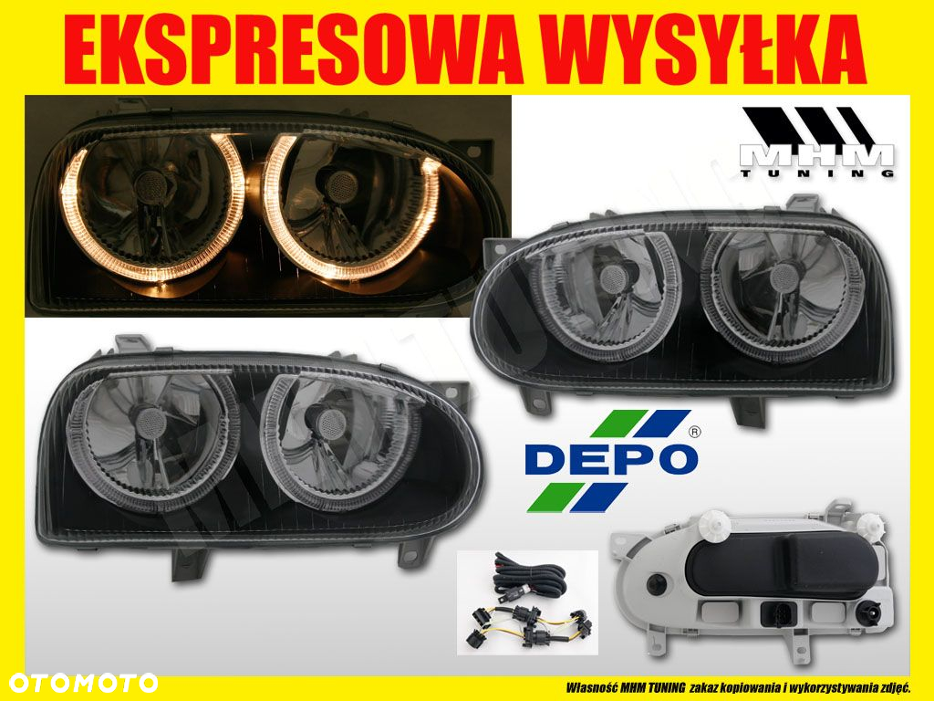 REFLEKTOR LAMPA KPL RINGI ANGEL VW GOLF III 3 DEPO - 2