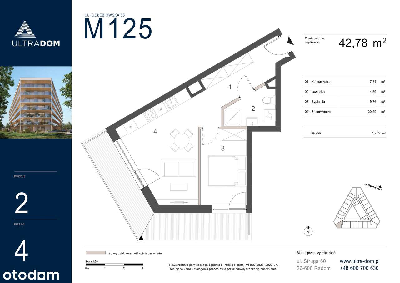 Ultradom | mieszkanie 2-pok. | M125 - Pełny obrazek: 3/10