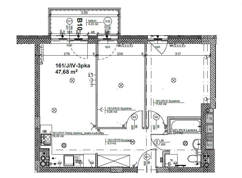 Umeblowane mieszkanie 47,68m2 | 3 pokoje, loggia, nowy blok | Żyrardów-19