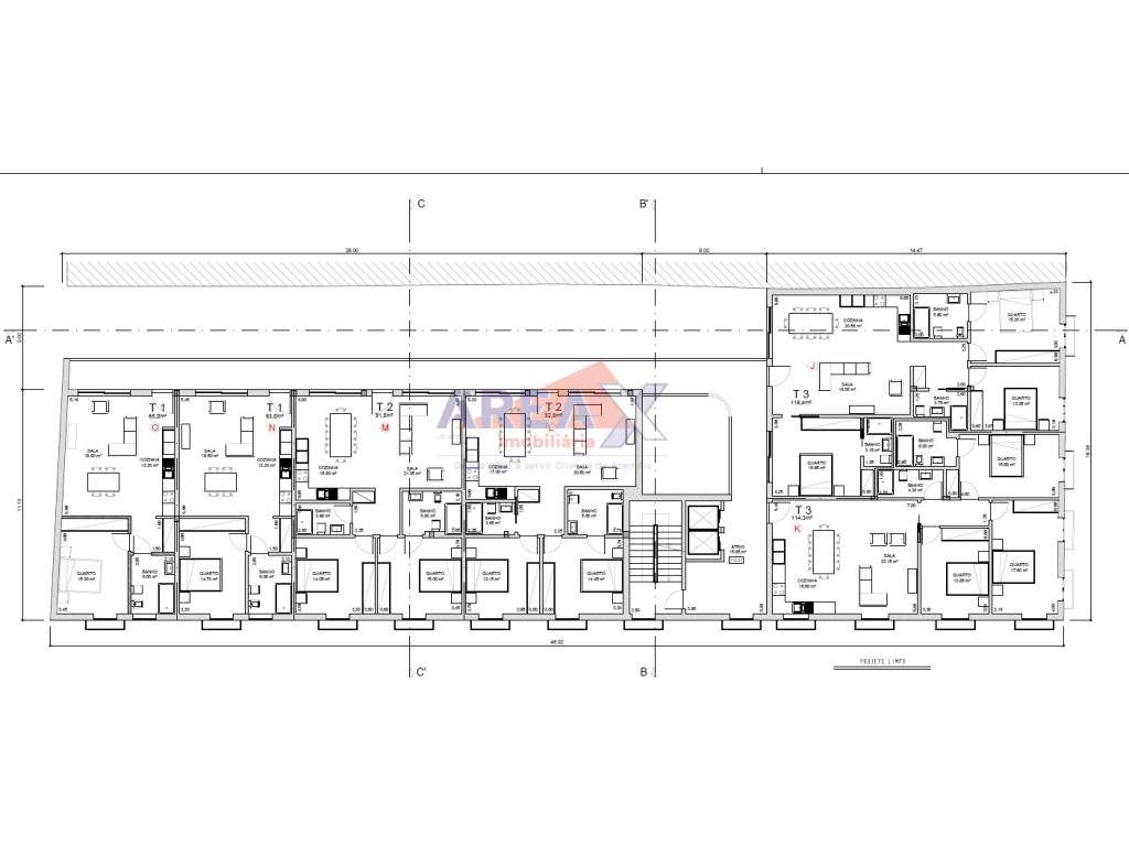 T2 - 2º andar - FRAÇÃO M (1 lugar de garagem) - Grande imagem: 2/31