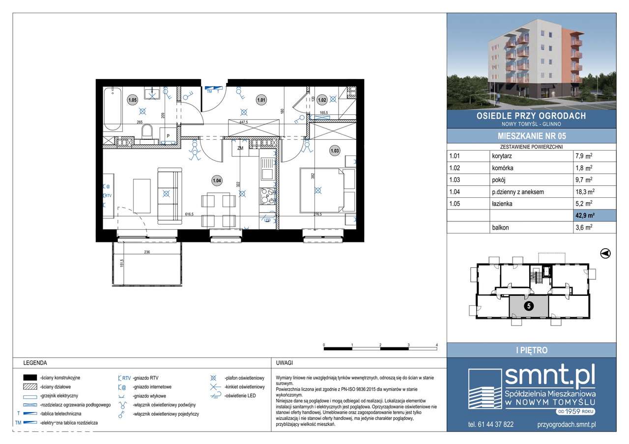 Osiedle Przy Ogrodach | mieszkanie 2-pok. | 5 - Pełny obrazek: 2/7