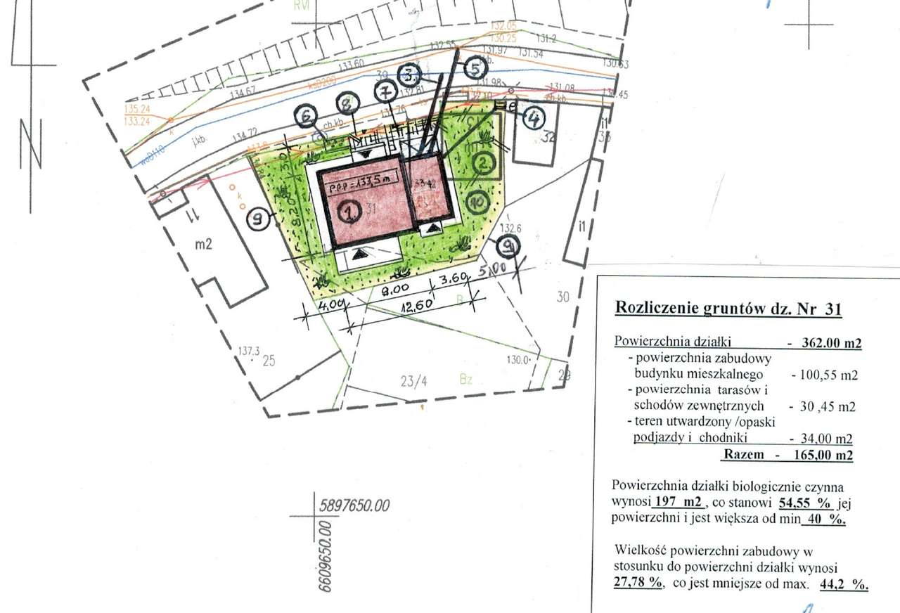 Działka budowlana w Górznie z pozwoleniem na budowę. - Pełny obrazek: 5/7