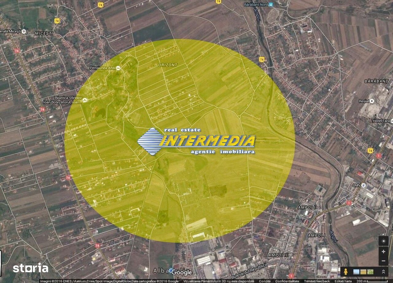 2040 mp Teren de vanzare Alba Iulia iesire Cluj