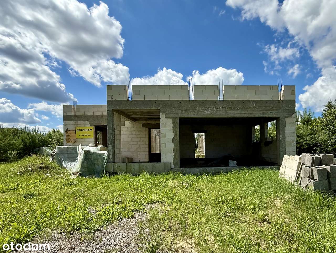 Nowoczesny dom parterowy 95 m² w trakcie budowy – działka 9 ar – Sumin - Pełny obrazek: 4/12