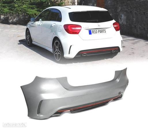 PARA-CHOQUE TRASEIRO PARA MERCEDES A W176 12-15 LOOK AMG - 1