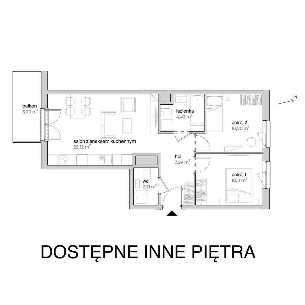 JASNE Dwustronne // Mieszkanie 57m - 3 pokoje-1