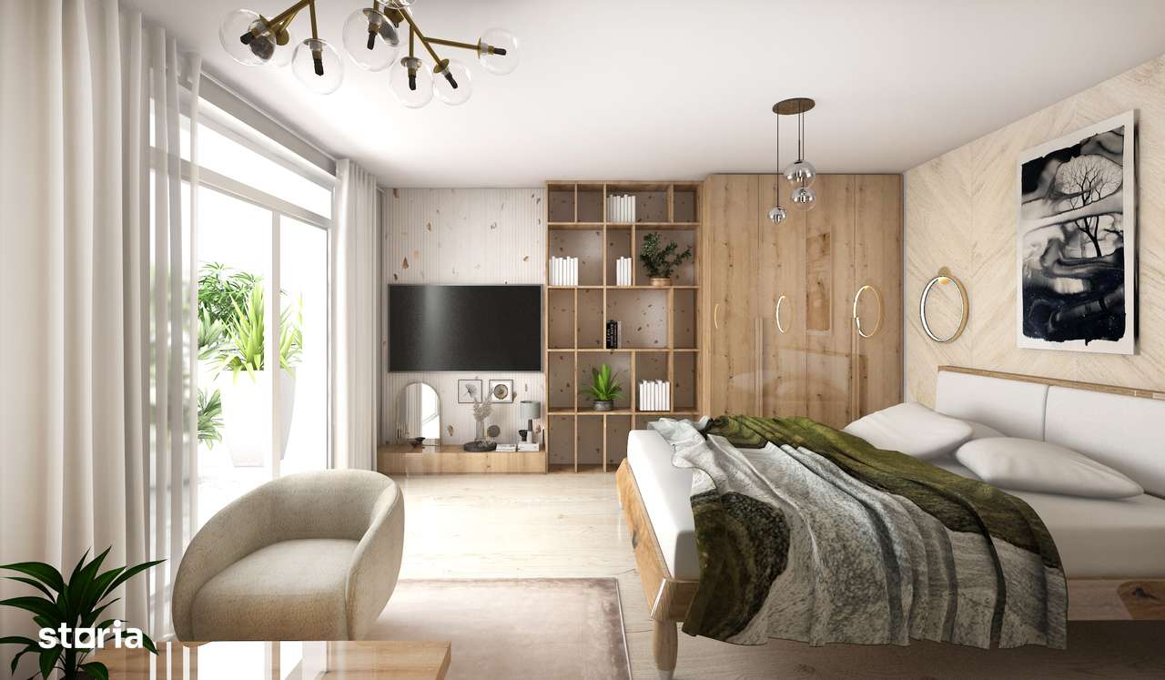 Garsoniera finisata la cheie, decomandata, terasa de 15mp, Magnolia-1