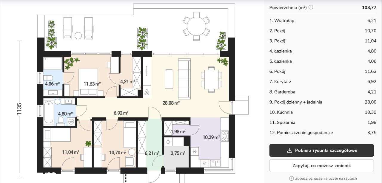 Parterowy Dom ok.105m2.Piękny Rejon. - Pełny obrazek: 4/5