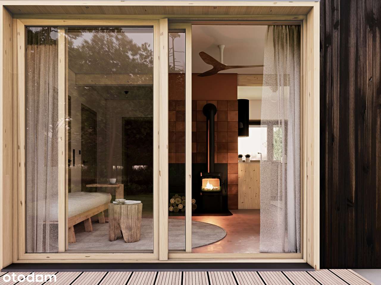 Dom M7 - 60m2 - wykończony z meblami - nad jeziorem Rydzówka - Pełny obrazek: 3/21