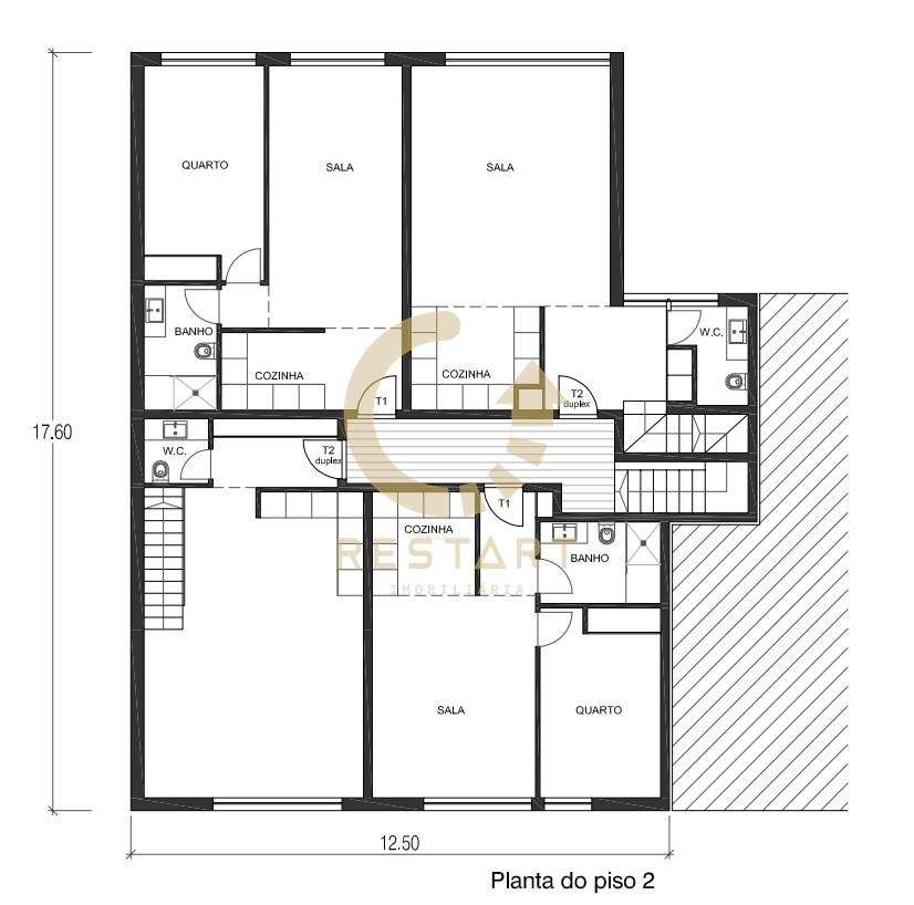 Terreno para construção de 6 apartamentos de tipologia T1 e T2-8