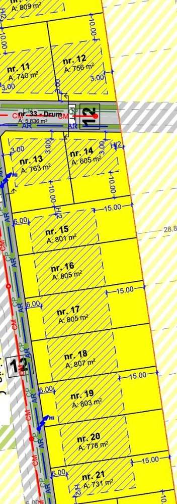 Vand teren intravilan 805mp, Sanandrei, Timis - Imagine principală: 3/8