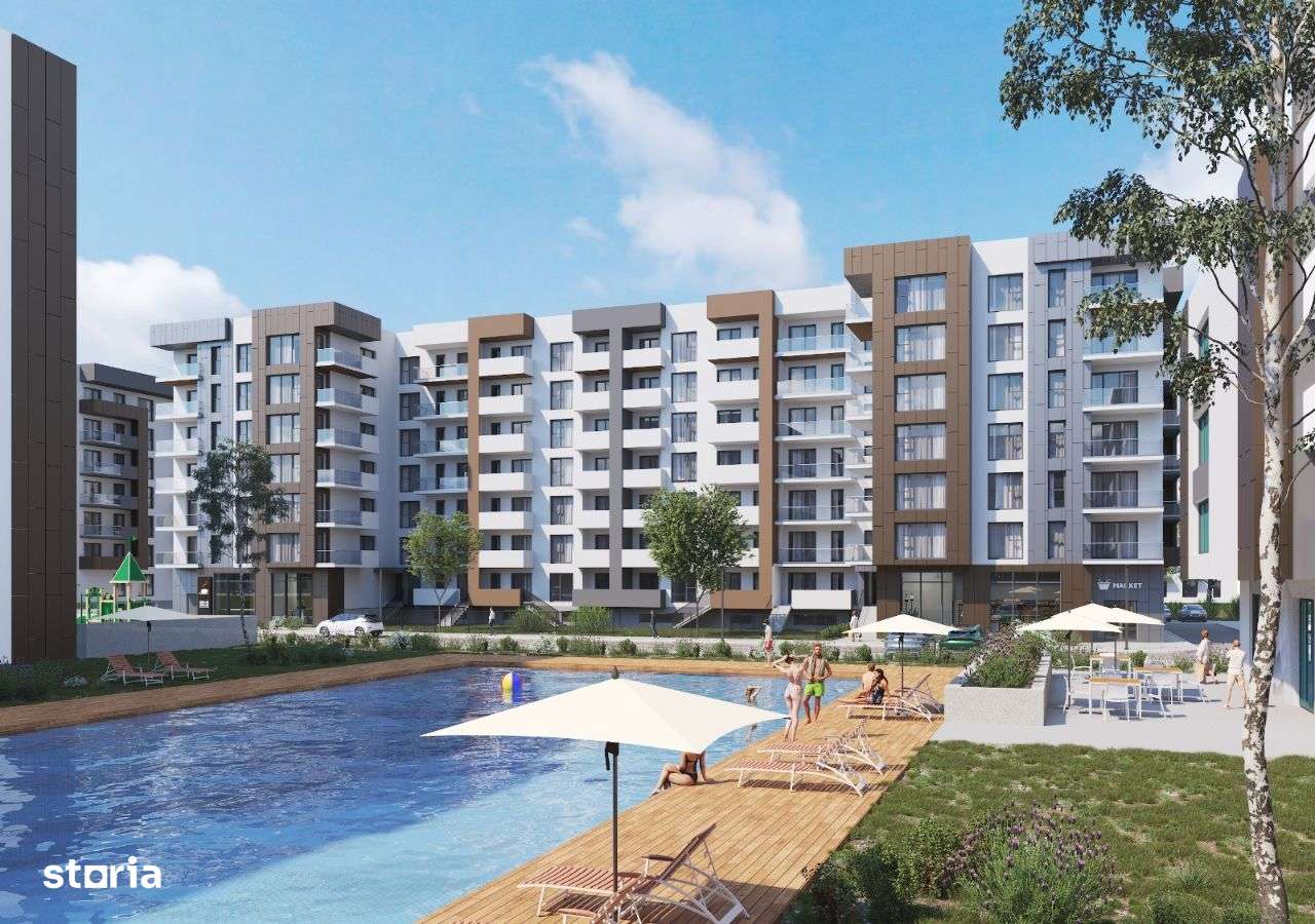 Metrou Berceni 300m - 2 camere 58 mp - piscina, parc, AC - Imagine principală: 1/3
