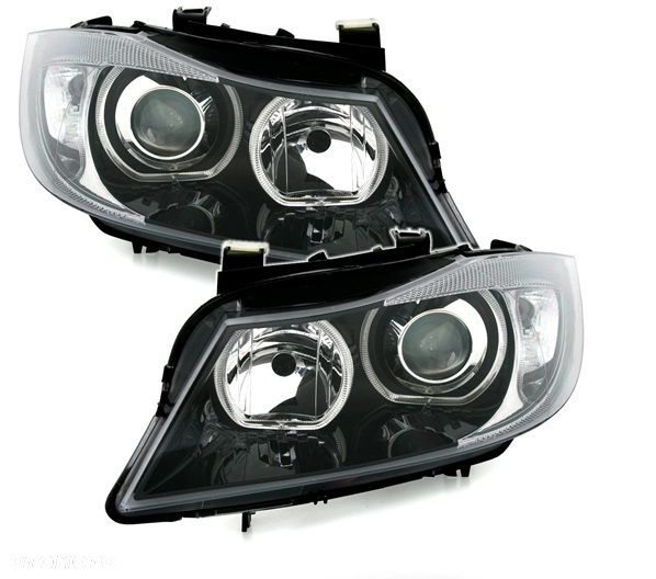 Reflektory BMW E90 E91 2005-2011 Ringi LED H7 DEPO - Oryginalne Lampy - 4