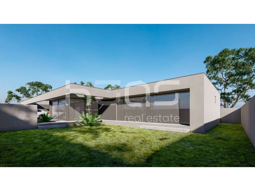 Moradia T4 Térrea de Arquitetura Contemporânea com Piscina e Jardim...-1