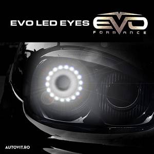 Set 2 leduri auto Angel Eyes LED EVO Formance 12cm culoare alba - 3