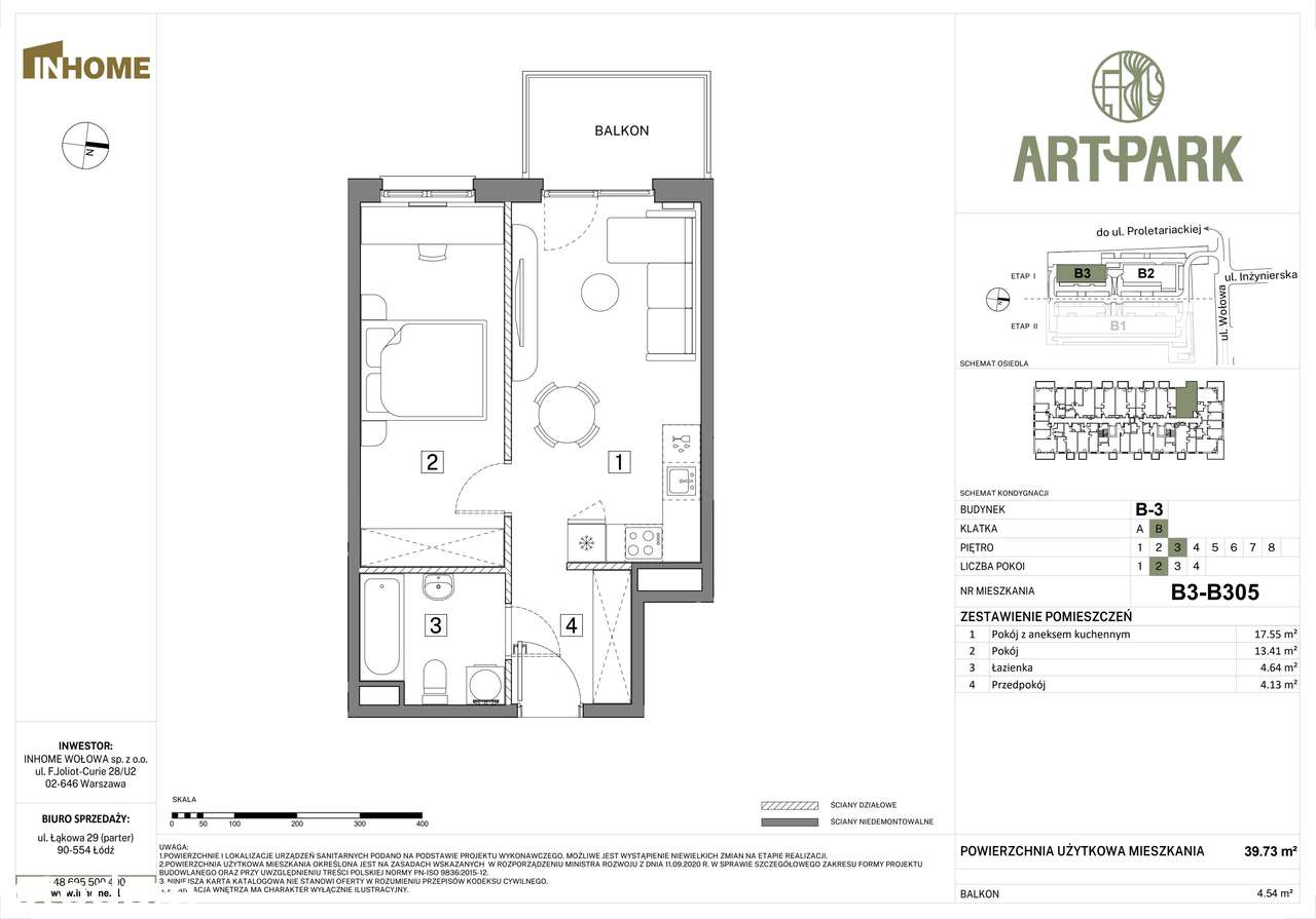 2-pokojowe mieszkanie 39m2 + balkon Bezpośrednio - Pełny obrazek: 2/9