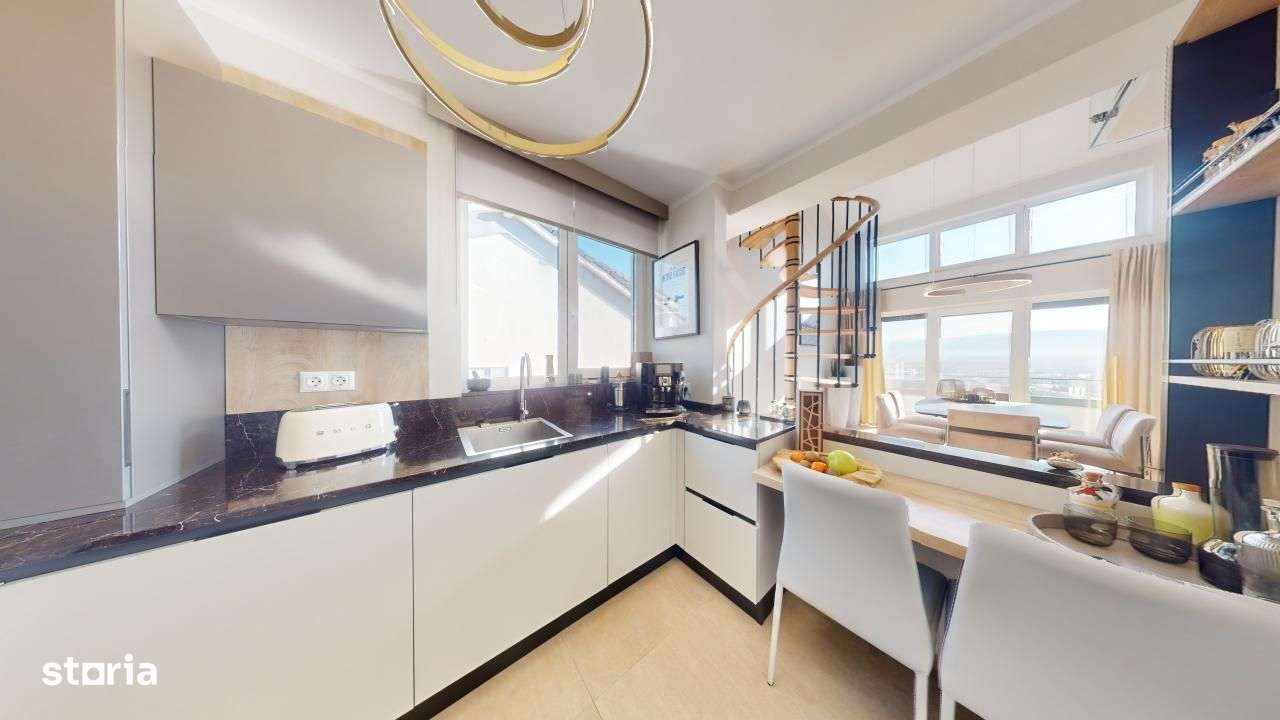 Penthouse de lux - 5 camere, 3 bai - mobilat si utilat premium - Sibiu - Imagine principală: 5/12