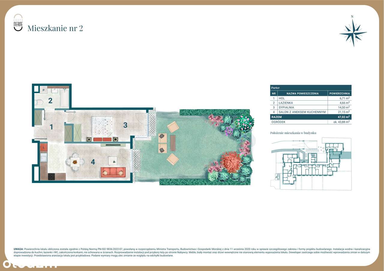 Merite Serena | mieszkanie 2-pok. | 2 - Pełny obrazek: 3/12