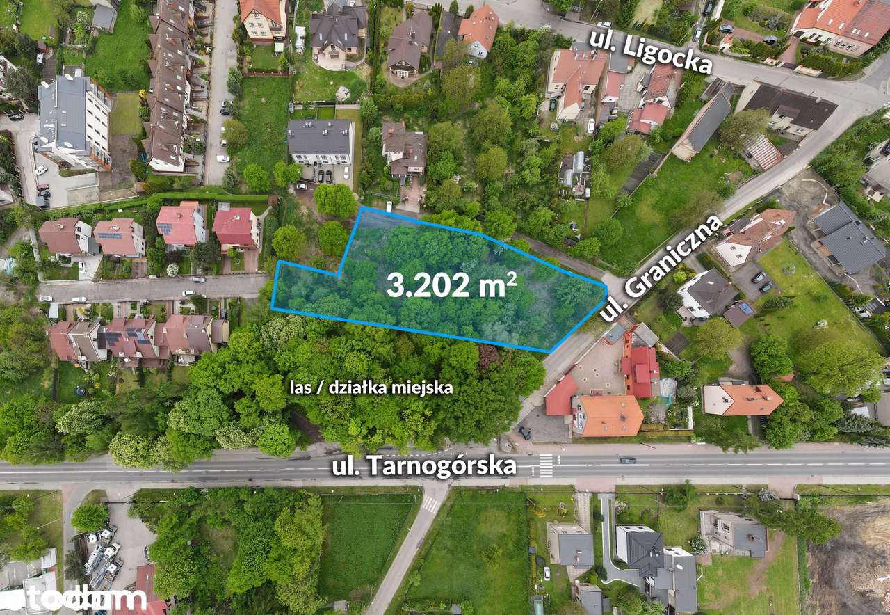 Działka inwestycyjna – 3202 m² Gliwice – Żerniki PUM ok. 920–1100 m²