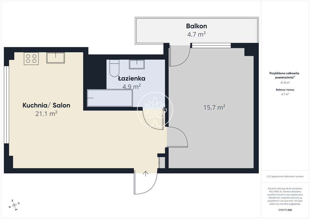 Przestronne mieszkanie 42 m² po remoncie, loggia-13