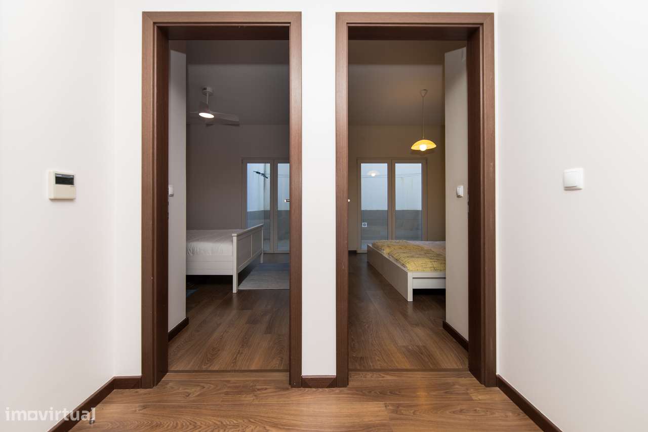 Apartamento T2 logradouro piscina vista mar e vila Sesimbra-27