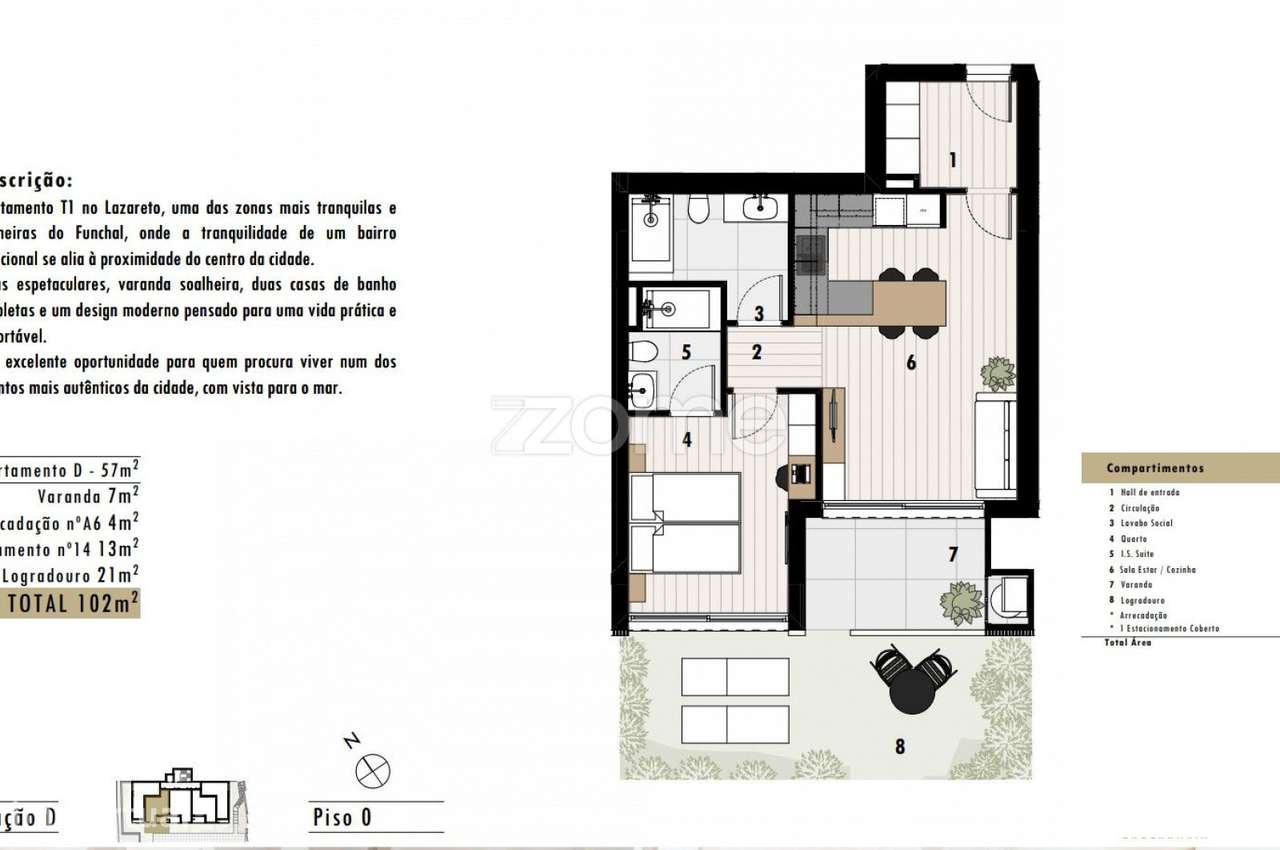 Vistas Residence - Apartamento T1 D no Centro do Funchal - Vista baía-12