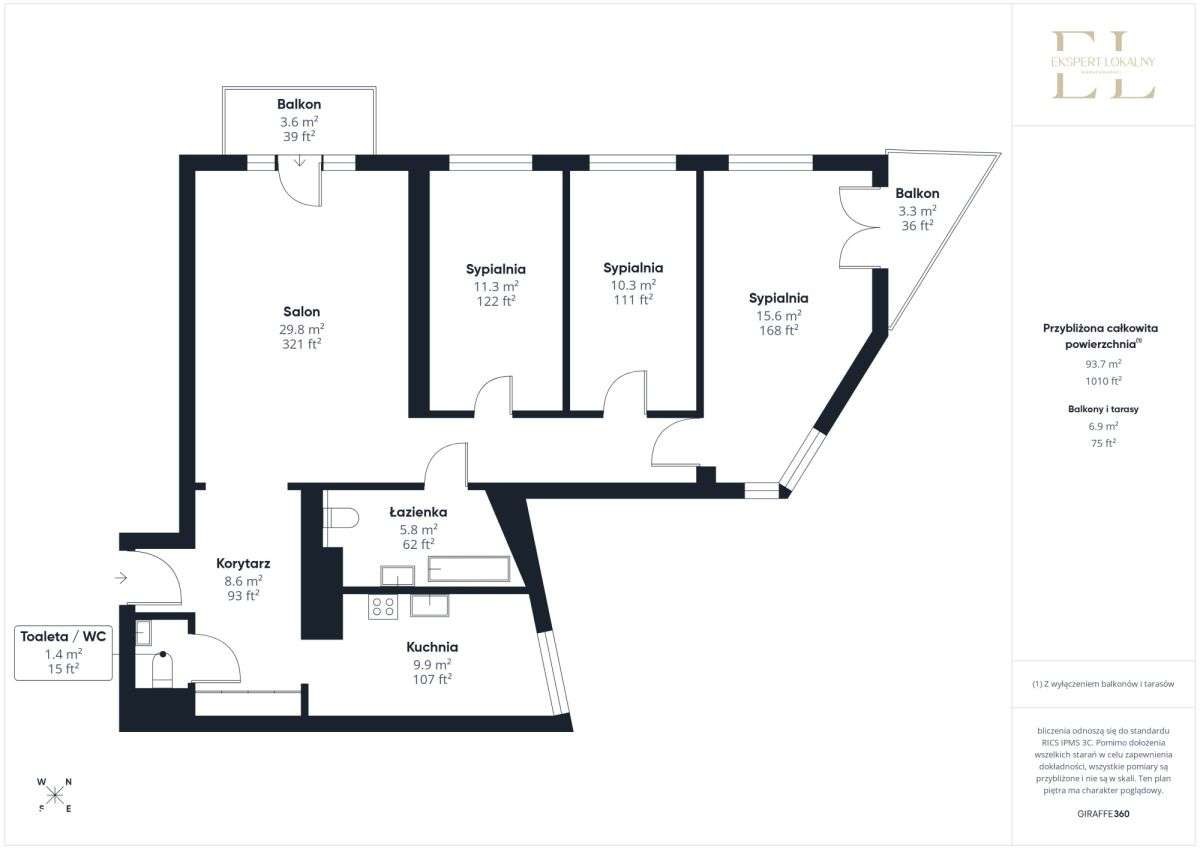 Przestronne 4 pokojowe Ursynów  Imielin | Metro-19