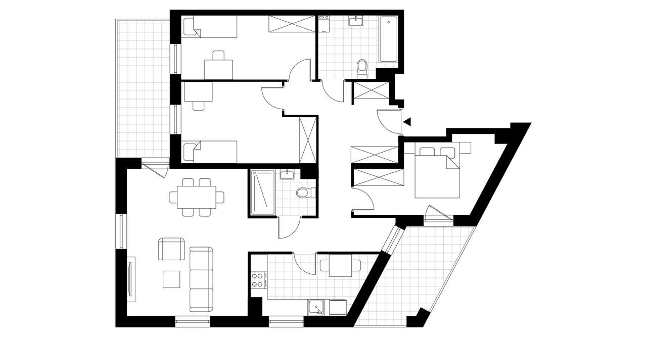 Mieszkanie 4 pok.+miejsce naziemne + komórka - Pełny obrazek: 4/9