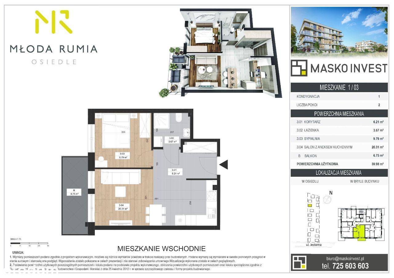 Młoda Rumia 39 m2 2 POKOJE rezerwacja