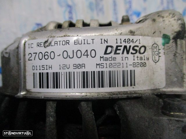 Alternador 270600J040 MS1022118200 TOYOTA YARIS 2004 1.3I 16V 87CV 5P CINZA  DENSO - 5