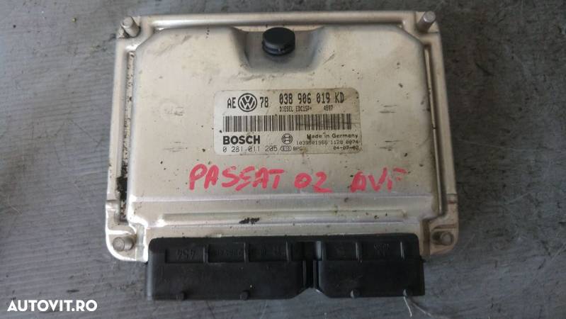 calculator motor vw passat b5 1.9 tdi avf 038906019kd 0281011205 - 1