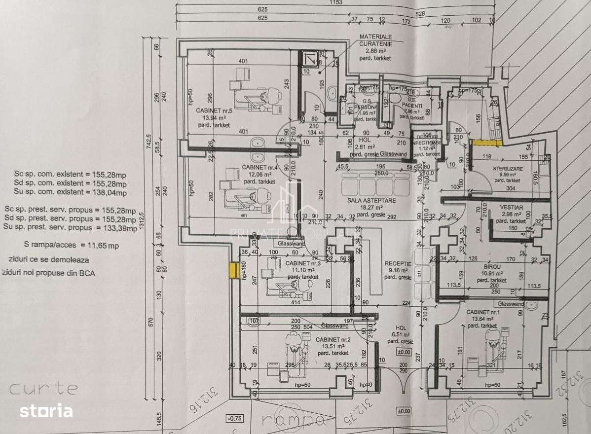 Spatiu Coemrcial/Cabinet Stomatologic de Vanzare, Zona 7 Noiembrie - Imagine principală: 1/12