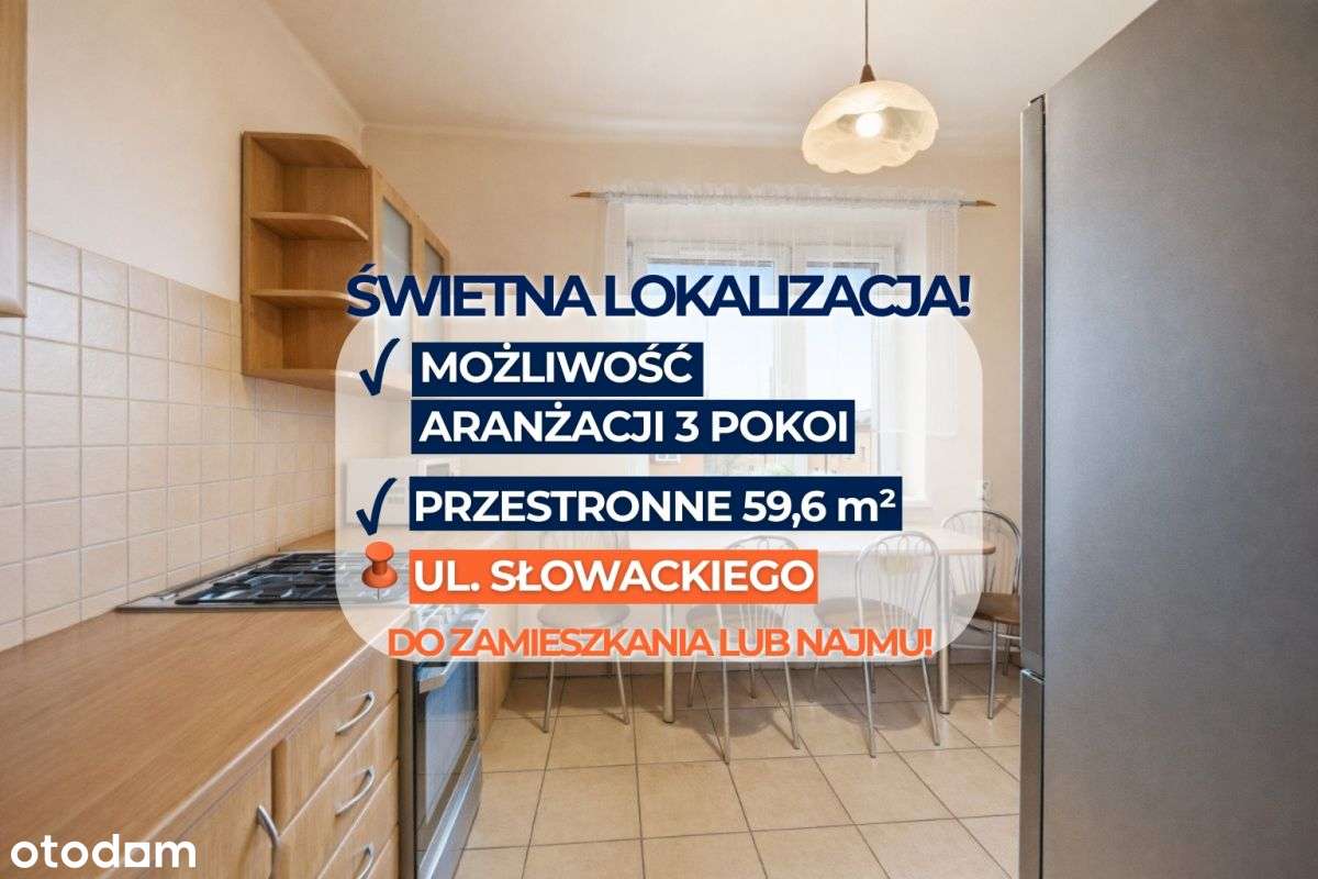 ⚡Duże dwa pokoje przy ul. Słowackiego⚡