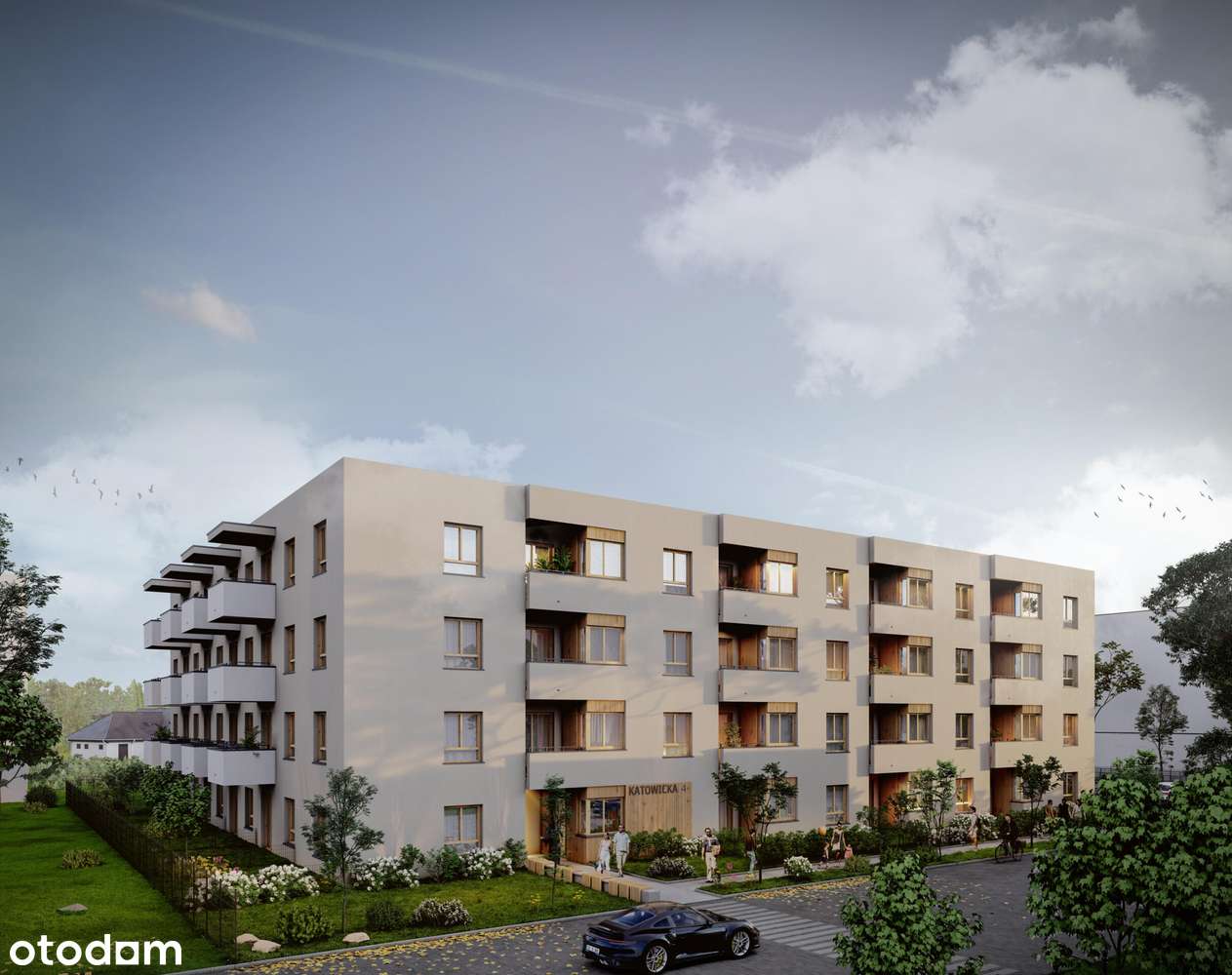 Osiedle KATOWICKA -  5 min do PKP, mieszkanie z ogródkiem 41m2-1