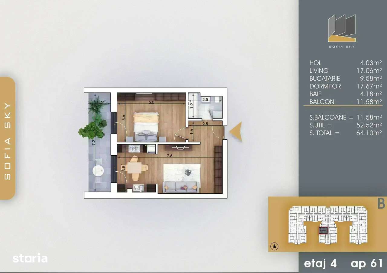 Apartament 2 camere semidecomandat sector 3 | metrou Teclu - Imagine principală: 2/4