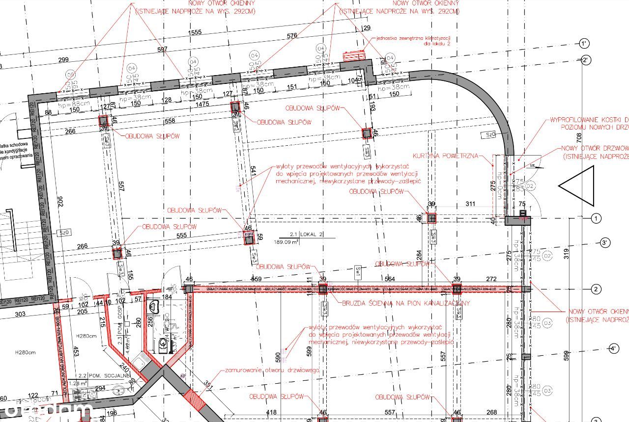 Kostrzyn - Lokal usługowy 210 m2 - z witryną