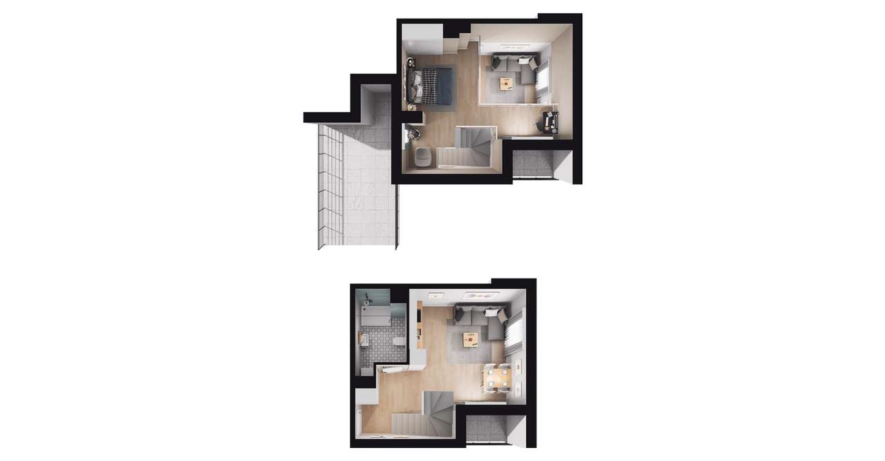2-pokojowe mieszkanie 51m2 + taras Bez Prowizji - Pełny obrazek: 2/8