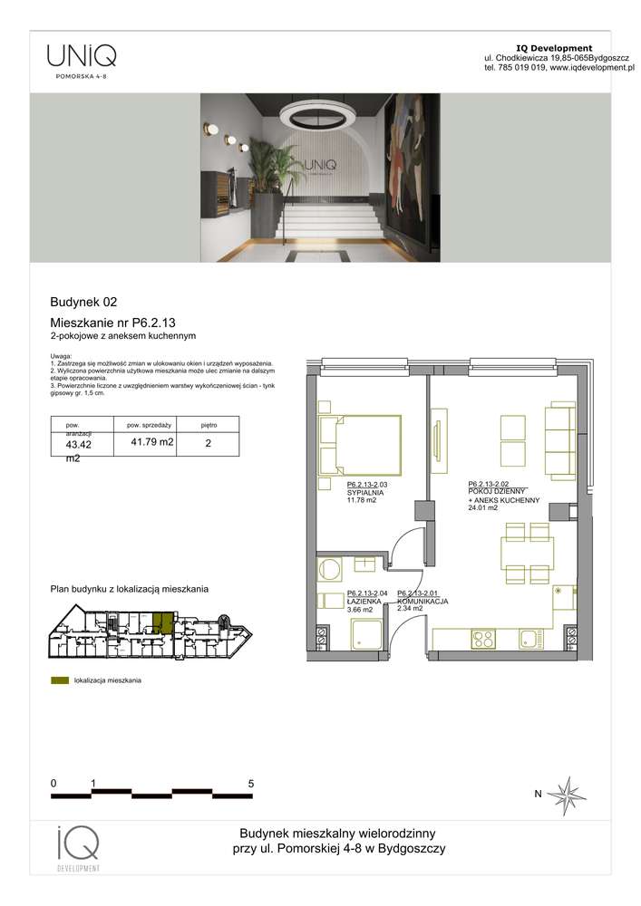Pomorska | mieszkanie 2-pok. | P6.2.13 - Pełny obrazek: 2/7