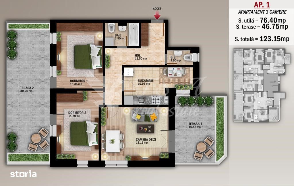 Apartament de 3 camere, zona Mihai Bravu - Imobil 2023!