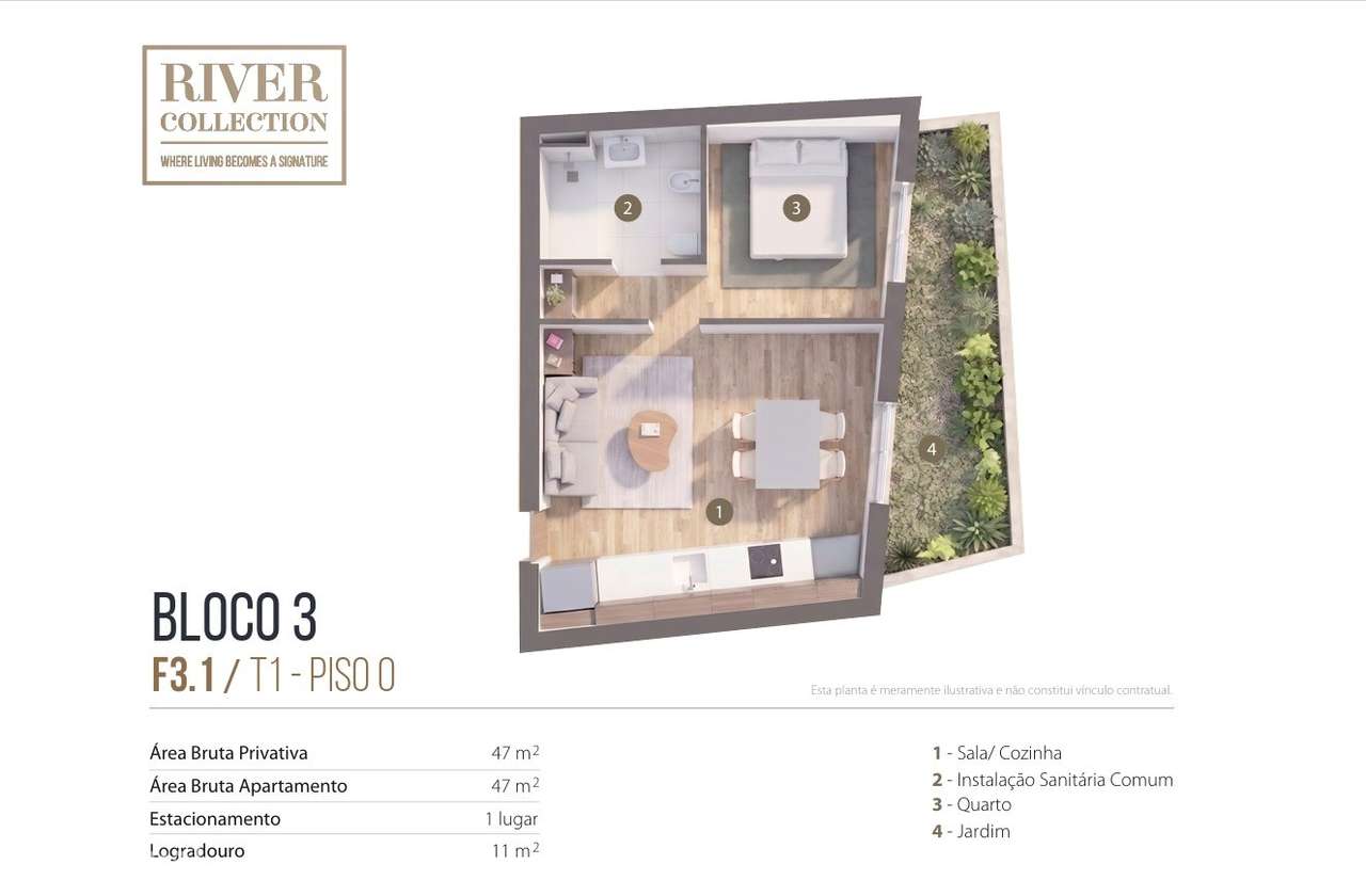 T1 novo com Jardim Privativo a 200m da marginal do rio Douro-7