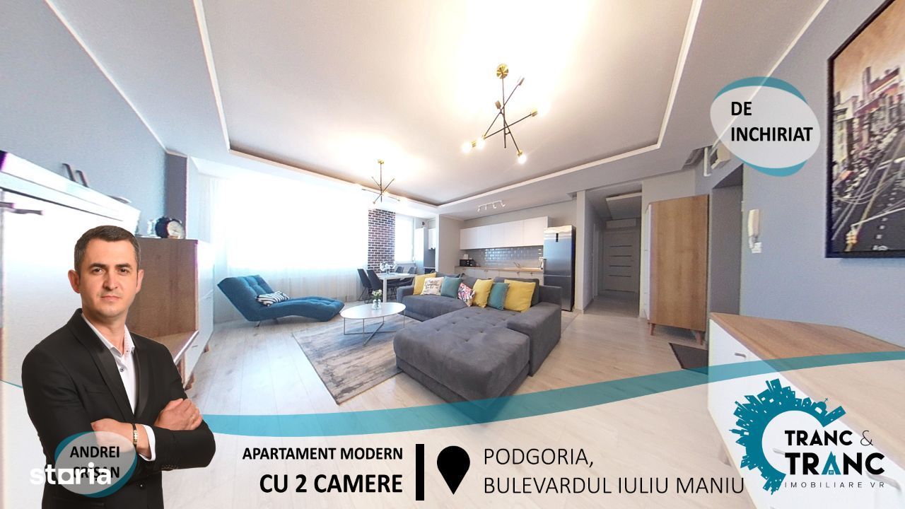 Apartament modern cu 2 camere în bloc Urbanna în Podgoria(ID:27731)