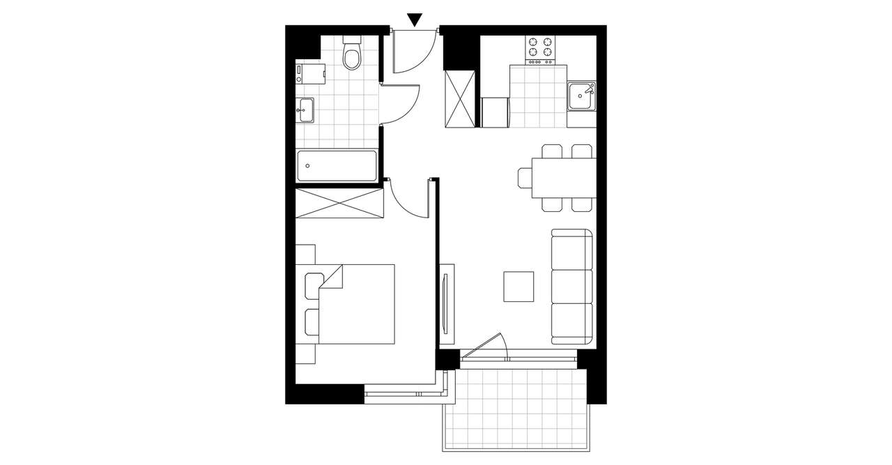 2-pokojowe mieszkanie 38m2 + loggia Bez Prowizji - Pełny obrazek: 3/8